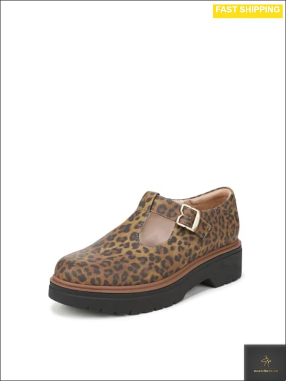 Mary Jane Platform Oxfords with Adjustable Buckle & Cushioned Insole